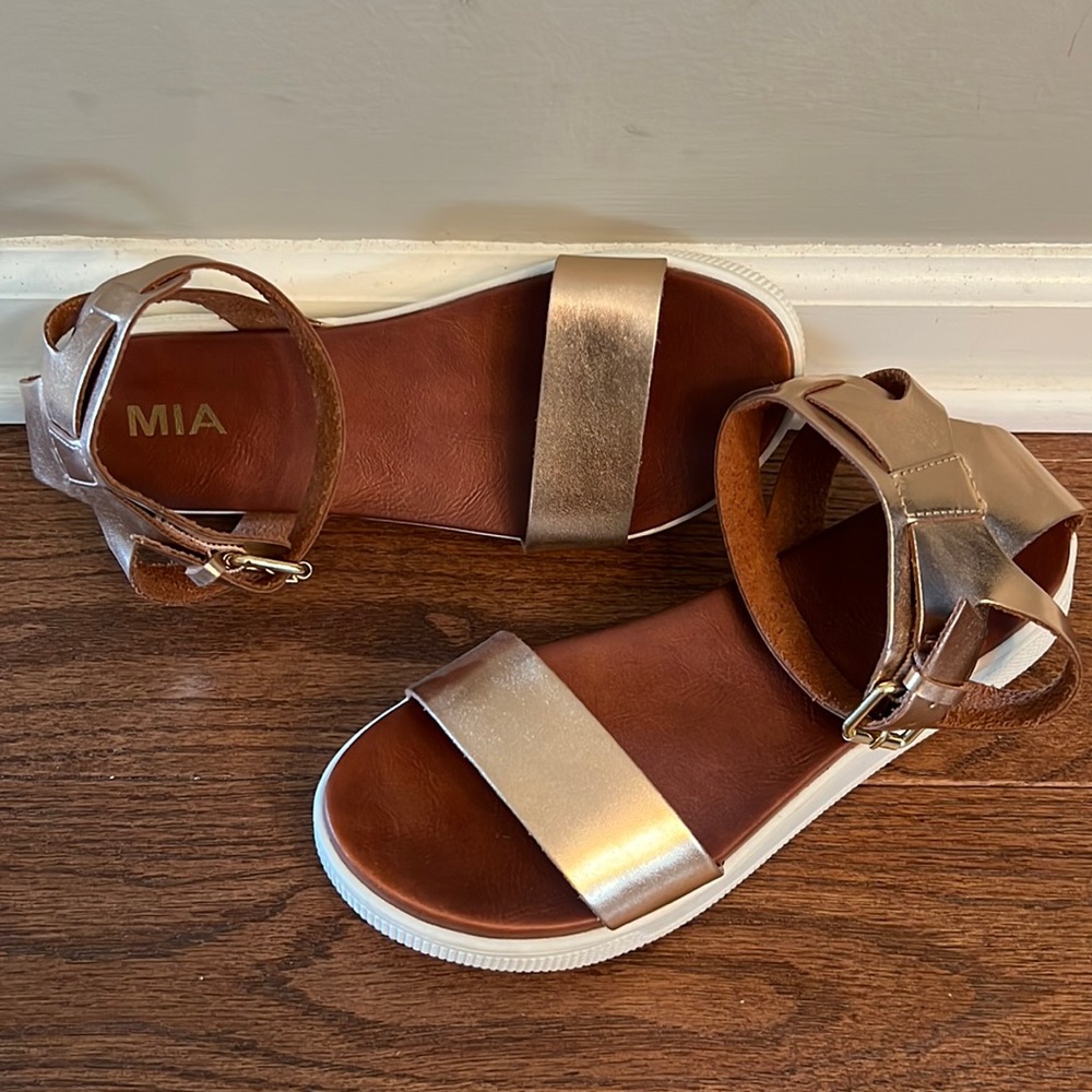 MIA Ellen- Rose Gold Strappy Platform Sandals